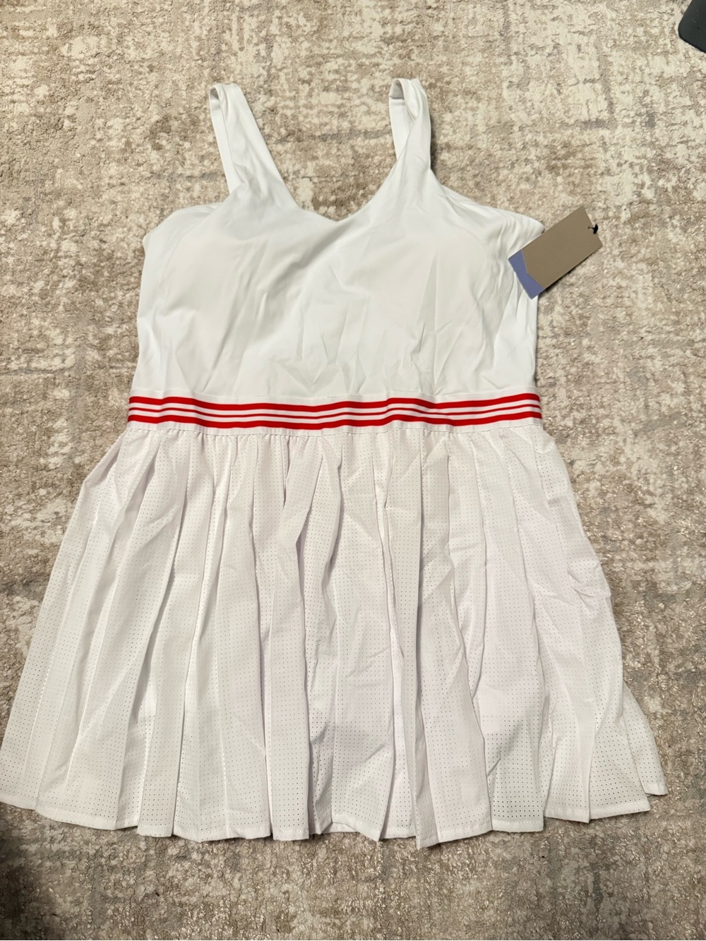 Avia White Front Tennis Athletic Dress with built in shorts size XXL-NWT